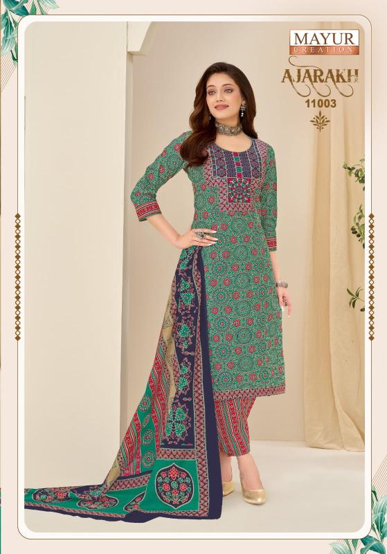 Mayur ajarakh vol-11 satrangi kurti wholesale